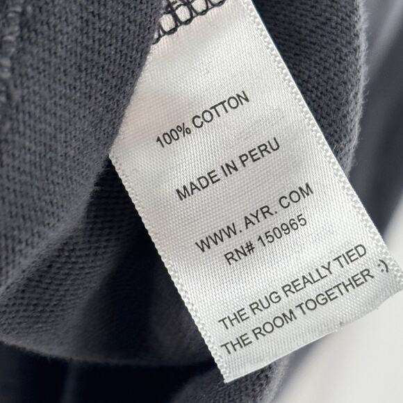 AYR Navy Blue Cotton The Drop Out Long Sleeve Tee - Picture 8 of 9